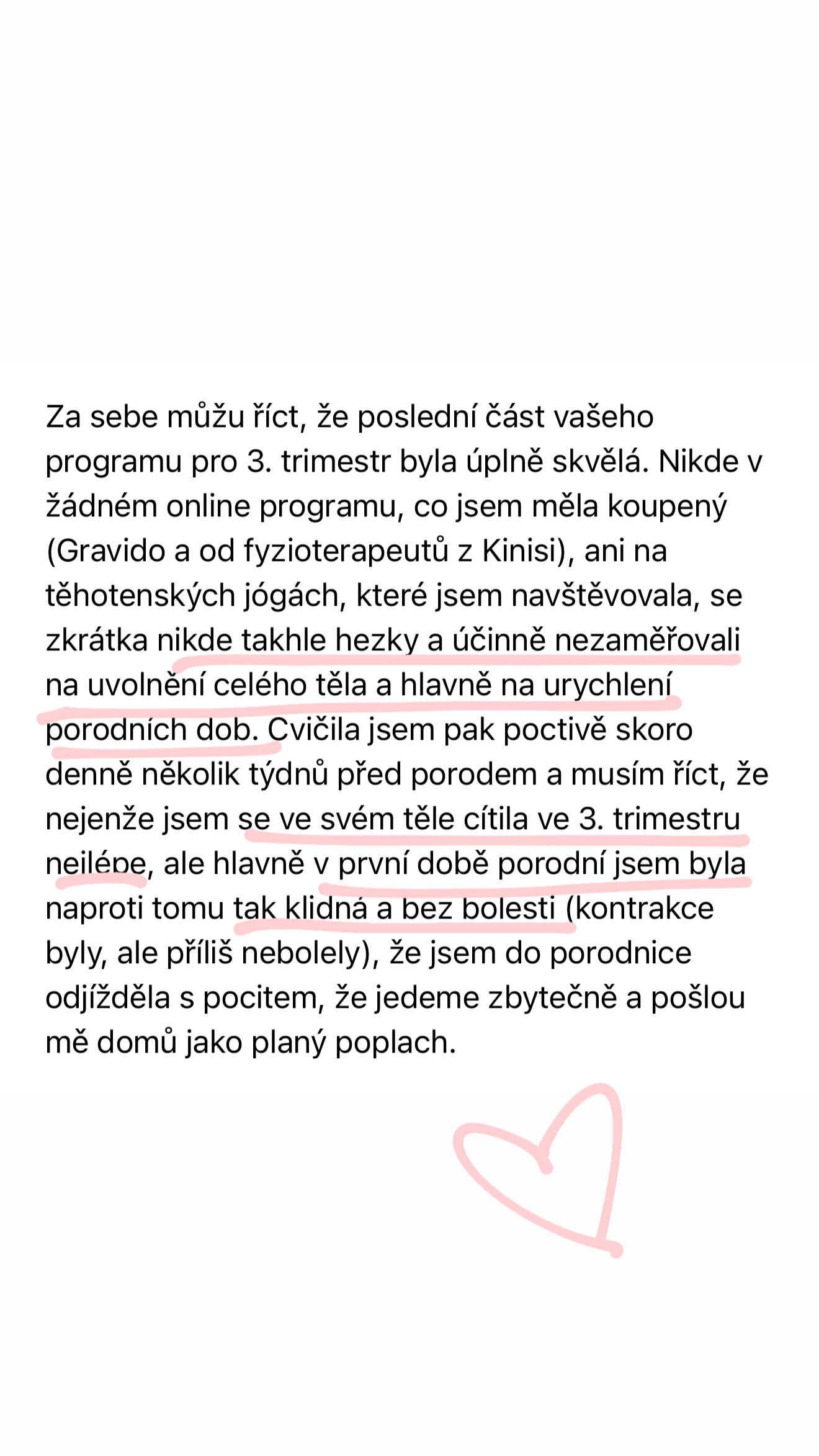 příprava na porod online cvičení