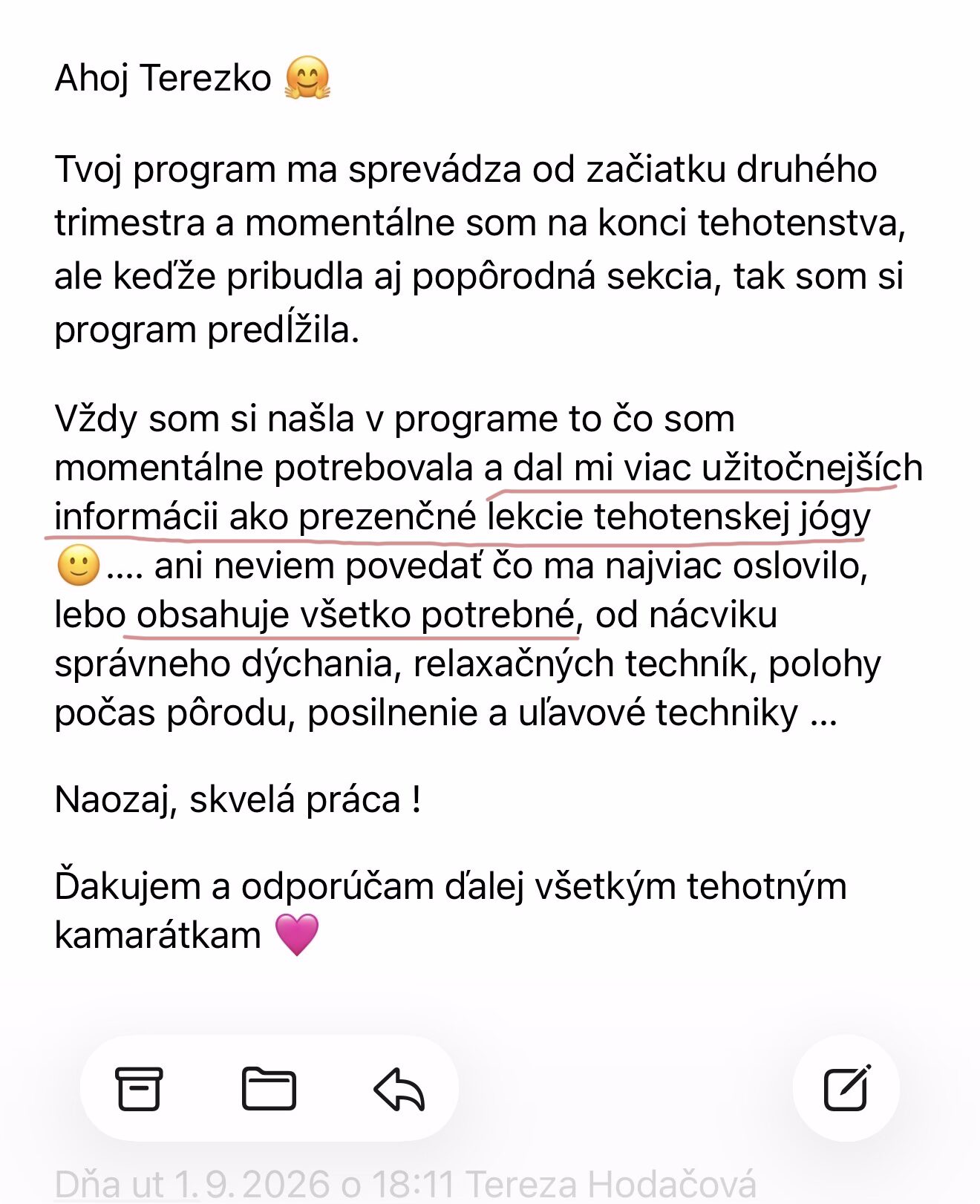 příprava na porod online cvičení